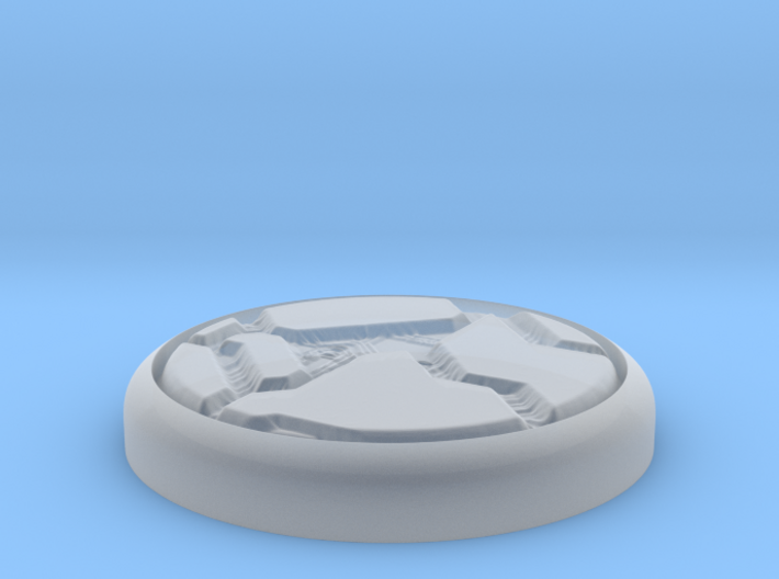 Tech Panel 1&quot; Circular Miniature Base Plate 3d printed