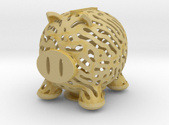 Nature Made Piggy Bank 3d printed