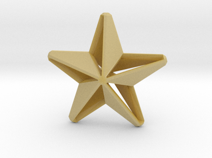 Five pointed star earring assemble Xmas-Medium 2cm 3d printed