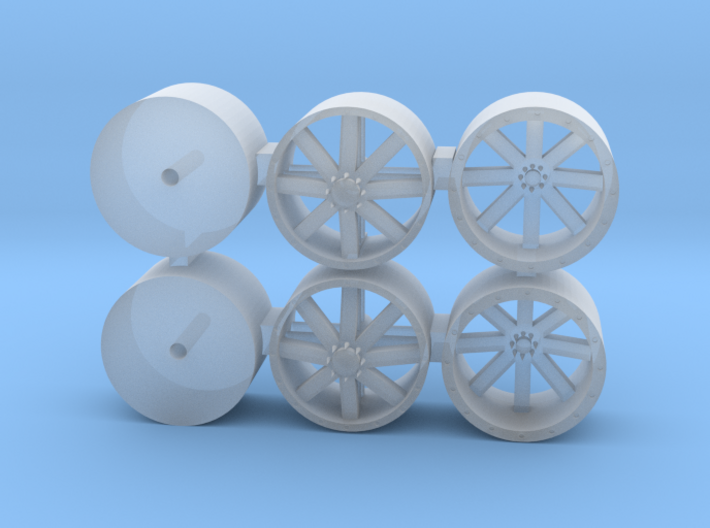 1/64 scale dually wheels 3d printed