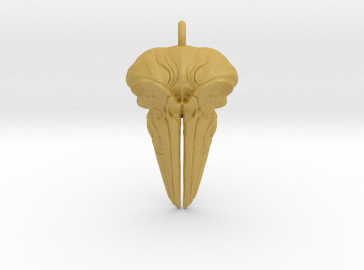 Hector's Dolphin Skull Pendant 3d printed
