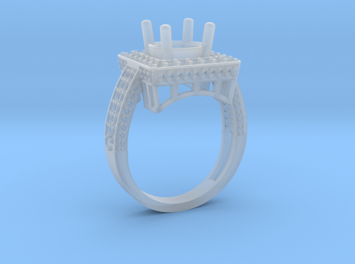 Engagement Solitaire Diamond Ring 3d printed
