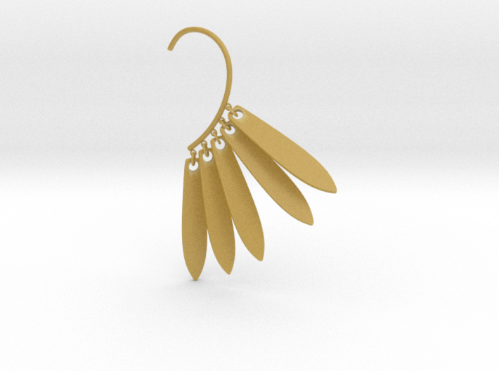 Cosplay Dangling Petal Charm Earring (style 1) 3d printed