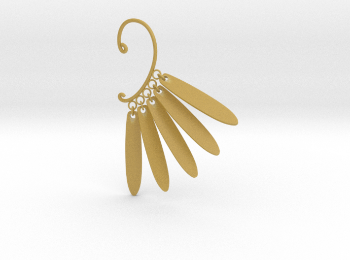 Cosplay Dangling Petal Charm Earring (style 2) 3d printed