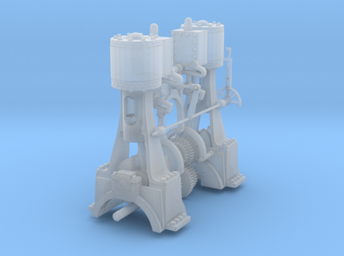 Two Cylinder Vertical Engine for 16 wheeler 3d printed