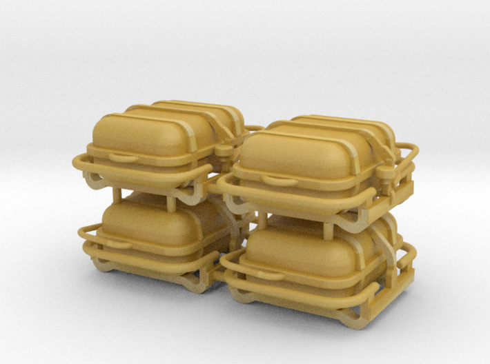 4X Offshore commander Liferaft container 8p - 1:64 3d printed