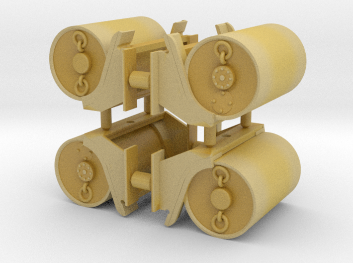 Depth Charges in chutes various scales 3d printed