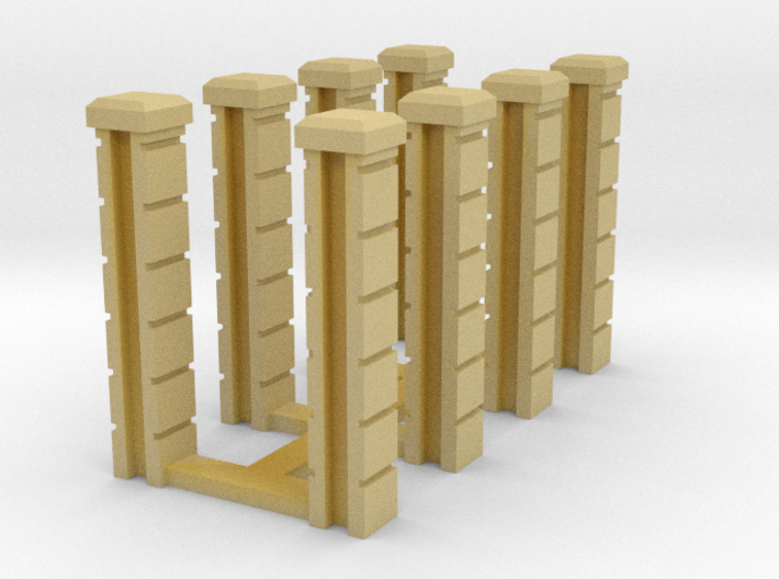 Rod Iron Fence - Splice Columns 3d printed 