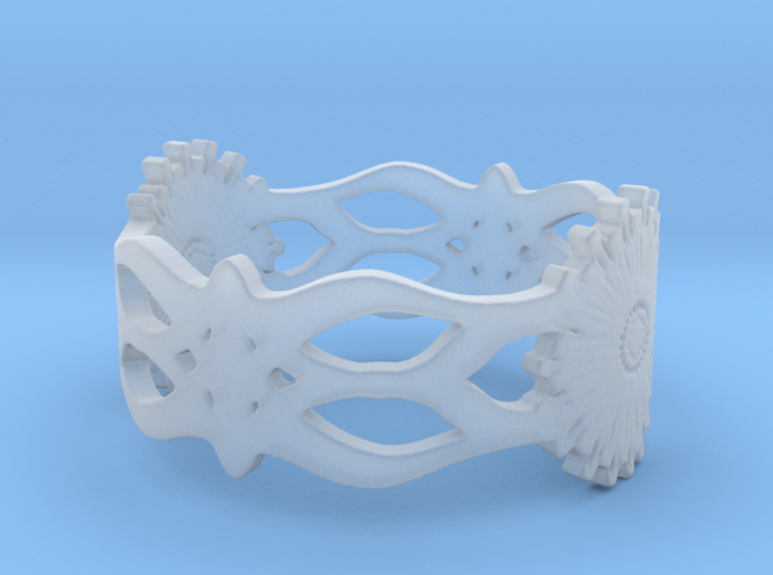 My Awesome floral Ring Design Ring Size 7 3d printed