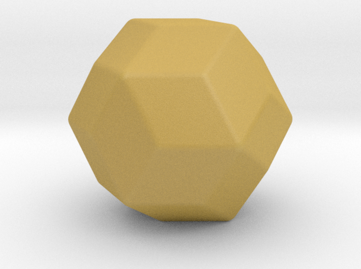 Rhombic Triacontahedron - 1 Inch - Round V2 3d printed