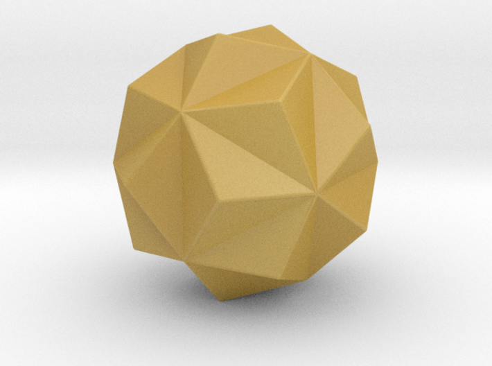 Small Triambic Icosahedron - 10 mm - Rounded V1 3d printed