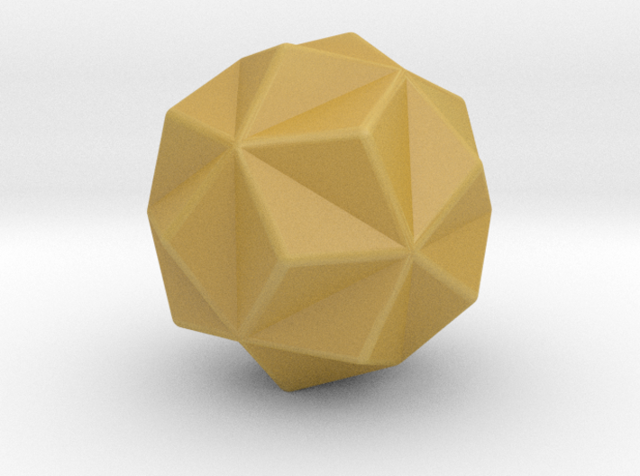 Small Triambic Icosahedron - 10 mm - Rounded V2 3d printed