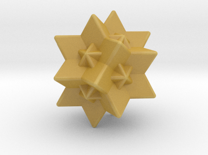 Great Rhombic Triacontahedron - 10 mm - Rounded V2 3d printed