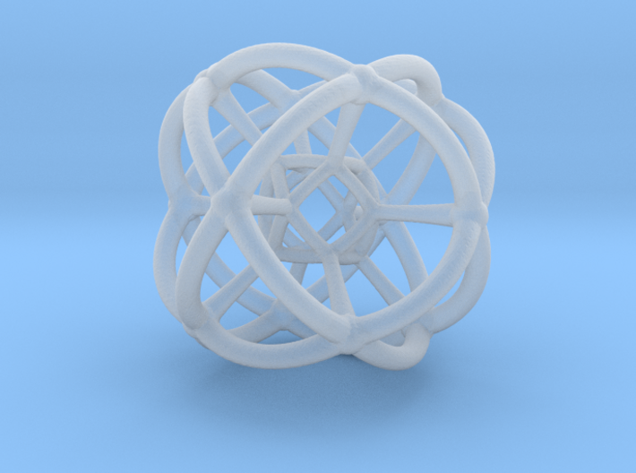 4d Geometric Bead - Hypersphere Math Art Pendant 3 3d printed
