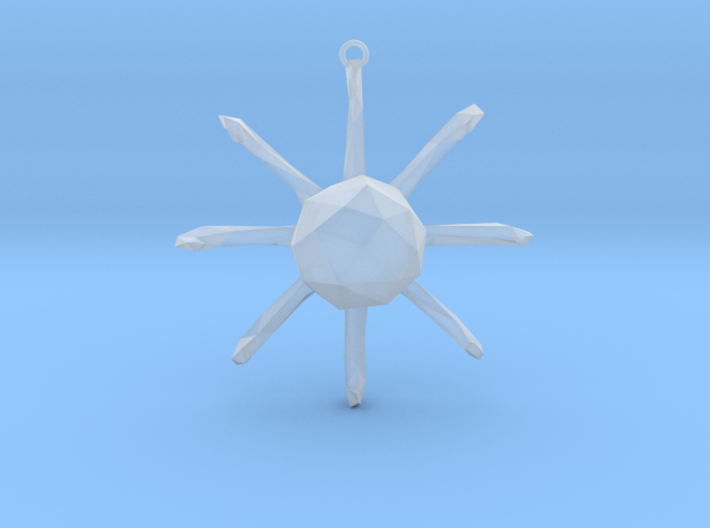 Octopus - Nautical Charm Faceted 3D Pendant 3d printed