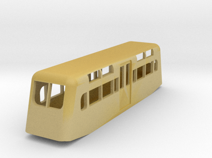 Southend Pier Railway style trailer car in 009 3d printed