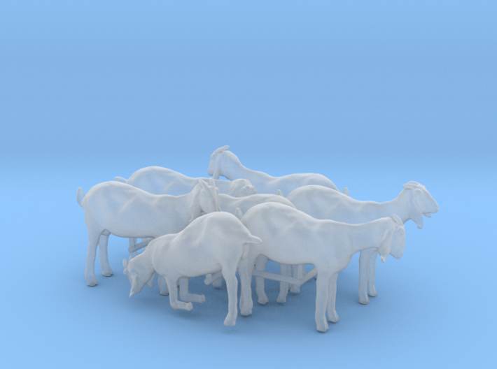1/64 scale Nubian goats - set of 7 3d printed
