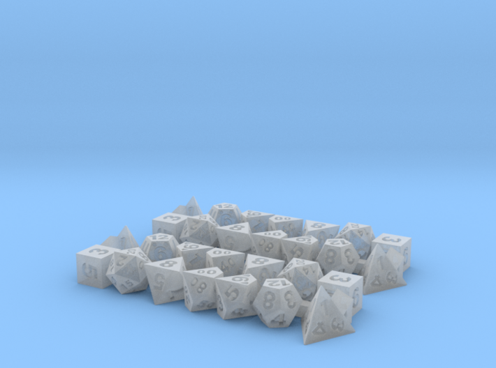 4x ULTRA Tiny Polyhedral Dice Set, V4 3d printed