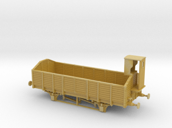 H0 scale Italian open wagon - braked version 3d printed 
