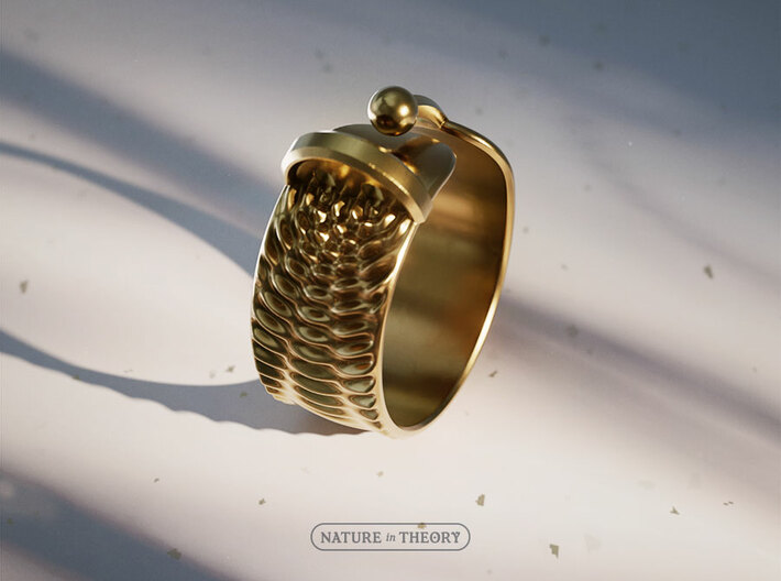 Wave-Particle Duality ✦ Wrap Ring ✦ Sizes 5-7.5 3d printed 