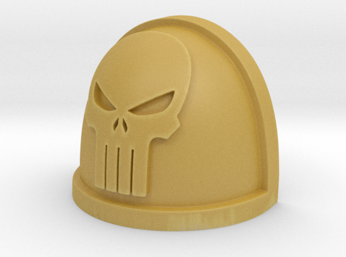 Punisher Skull Pauldron Space Marine Armor 7&quot; 3d printed
