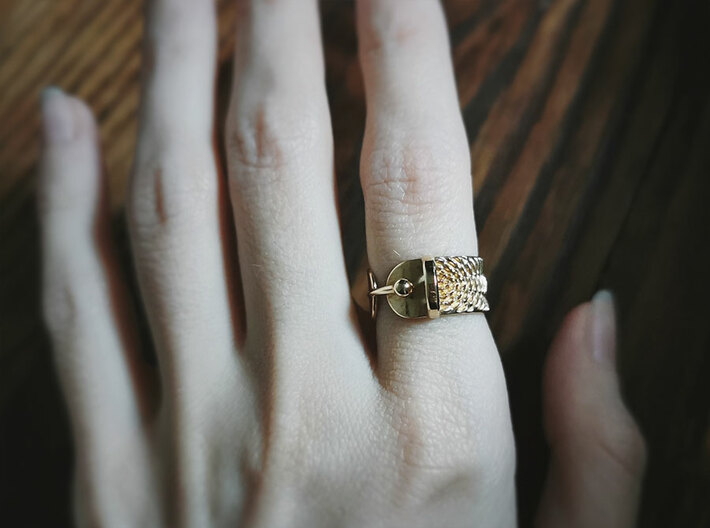 Wave-Particle Duality ✦ Wrap Ring ✦ Sizes 5-7.5 3d printed Photograph: actual product