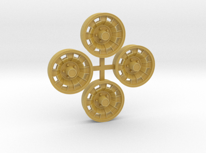 1978-80 Plymouth Volare alloy wheels, 1:25 3d printed 