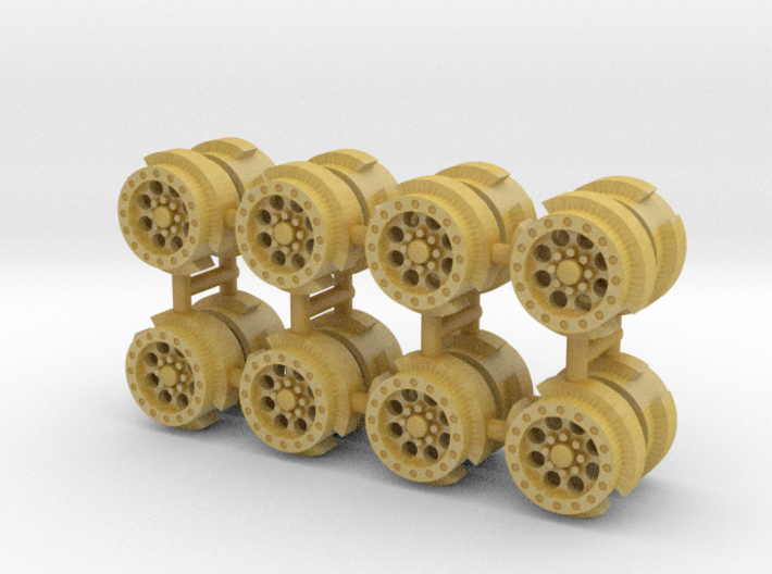 4 sets of 9mm Beadlock Wheels 3d printed 