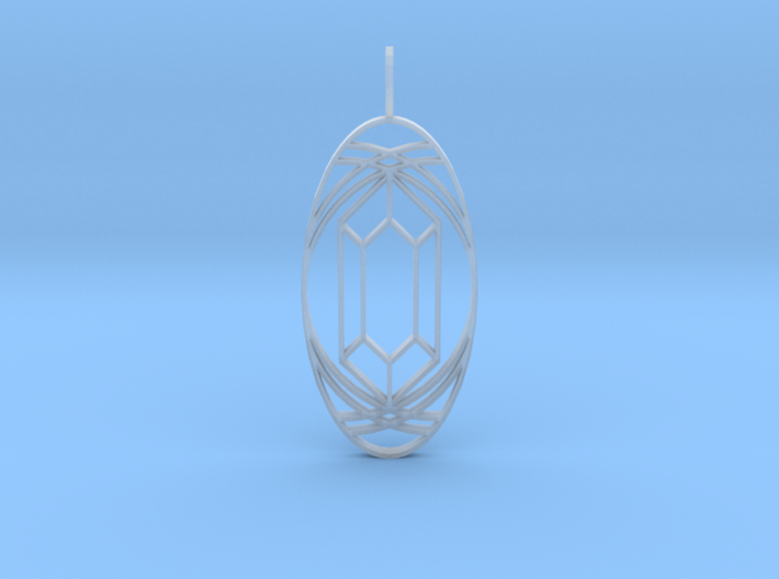 Aura Glow (Faceted Crystal, Flat) 3d printed