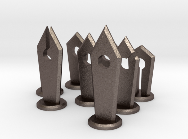 Slotted Slabs Chess Set - Non-Pawns 3d printed