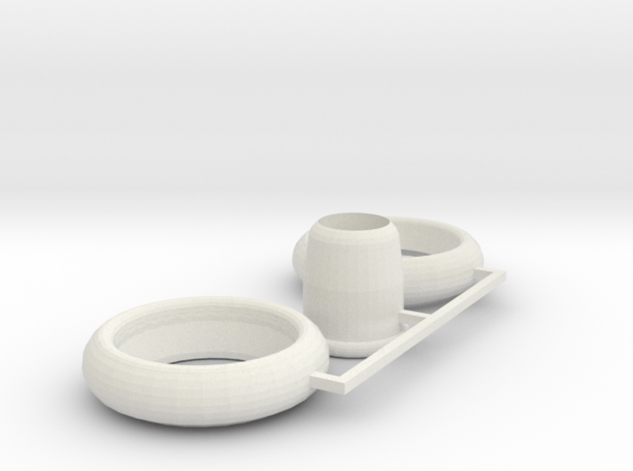 Item A-27 (Top and Bottom Rings &amp; Plug) 3d printed