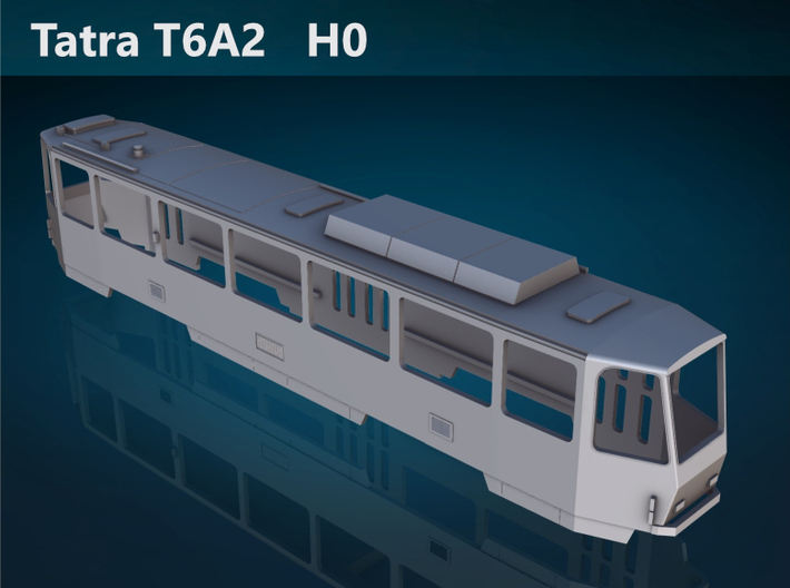 Tatra T6A2 H0 [body] 3d printed Tatra T6A H02 top rendering