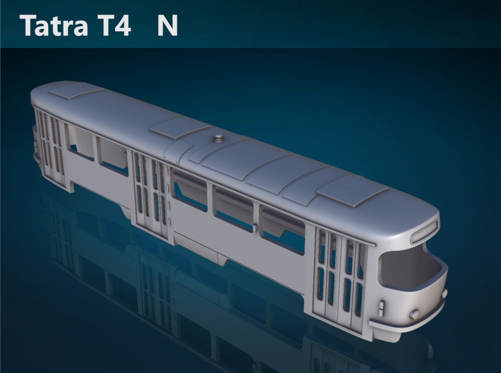 Tatra T4 N [body] 3d printed Tatra T4 N top rendering