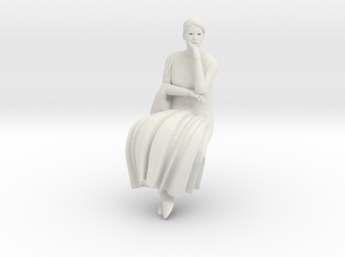 Older lady seated (N gauge figure) 3d printed