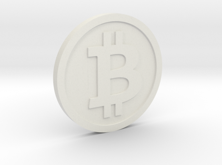 Coin Size bitcoin 3d printed 