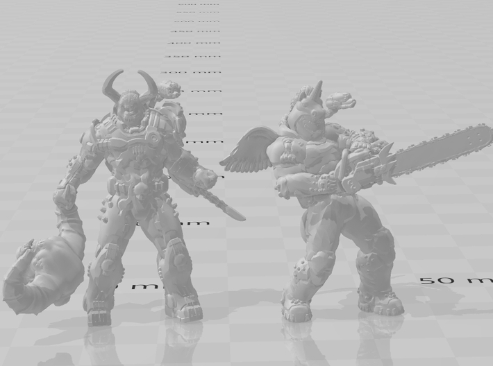 Hell Crusader Eternum Demonic Armor miniature rpg 3d printed 