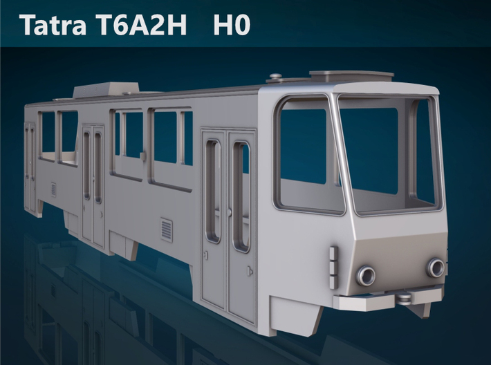 Tatra T6A2H H0 scale [body] 3d printed Tatra T6A2H H0 front rendering