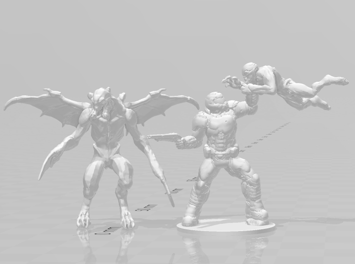 Demon Gargoyle miniature model fantasy games dnd 3d printed 