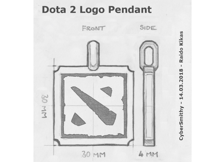 Dota2 - Logo Pendant 3d printed concept art