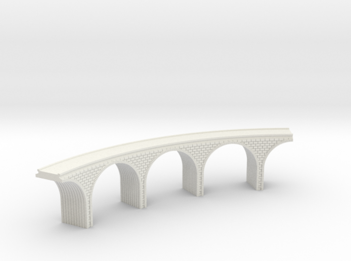 TT Scale Arch Bridge Curve Triple 1:120 Scale 3d printed