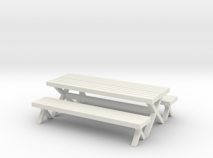 1/35 scale Table and Benches 3d printed