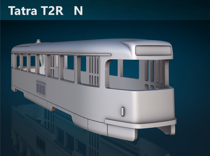 Tatra T2R N [body] 3d printed Tatra T2R N rear rendering