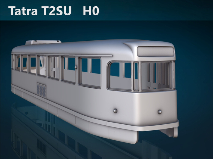 Tatra T2SU H0 [body] 3d printed Tatra T2SU H0 rear rendering