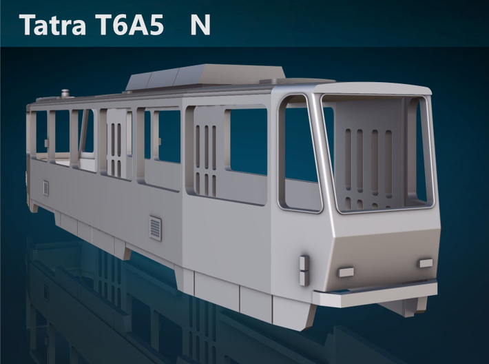 Tatra T6A5 N [body] 3d printed Tatra T6A5 N rear rendering