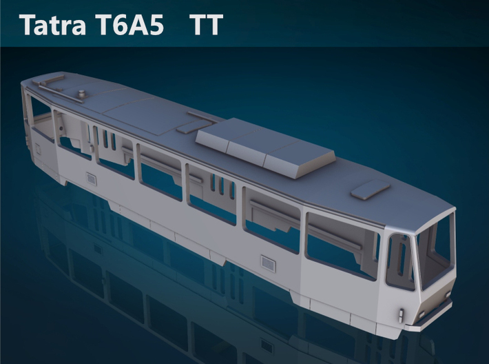 Tatra T6A5 TT [body] 3d printed Tatra T6A5 TT top rendering