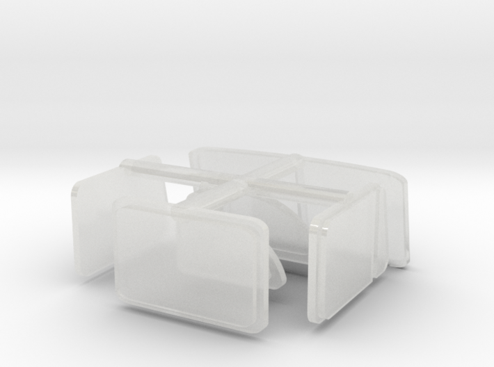 1/50th Autocar Sleeper Cab Glass package 3d printed