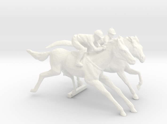 O Scale Jockey and Horses 2 3d printed This is a render not a picture
