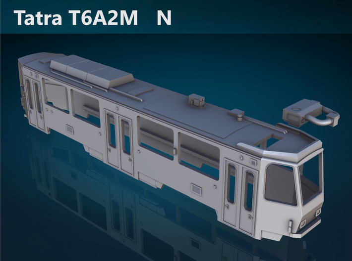 Tatra T6A2M N [body] 3d printed Tatra T6A2M N top rendering