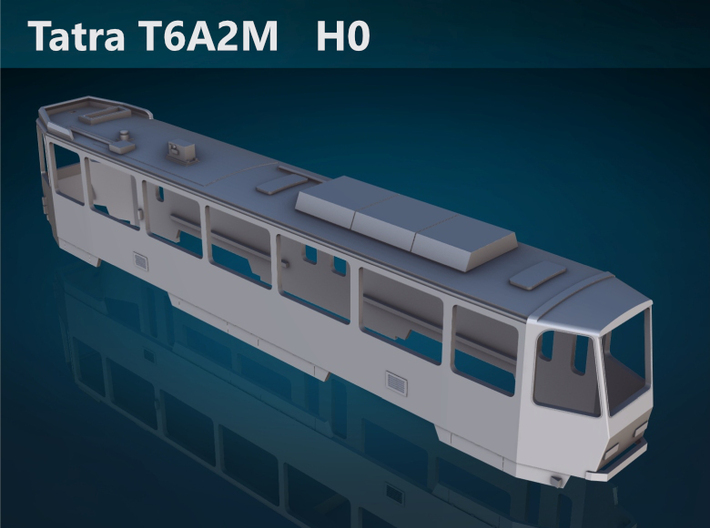 Tatra T6A2M H0 [body] 3d printed Tatra T6A2M H0 top rendering