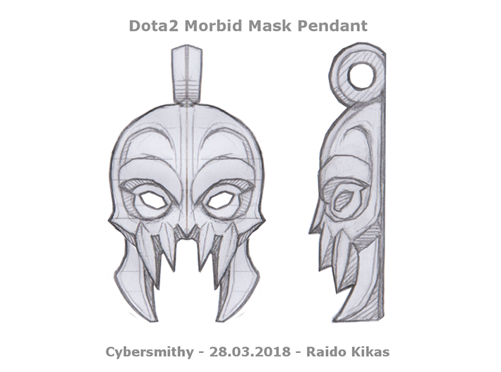DOTA 2 - Morbid Mask Pendant 3d printed concept art